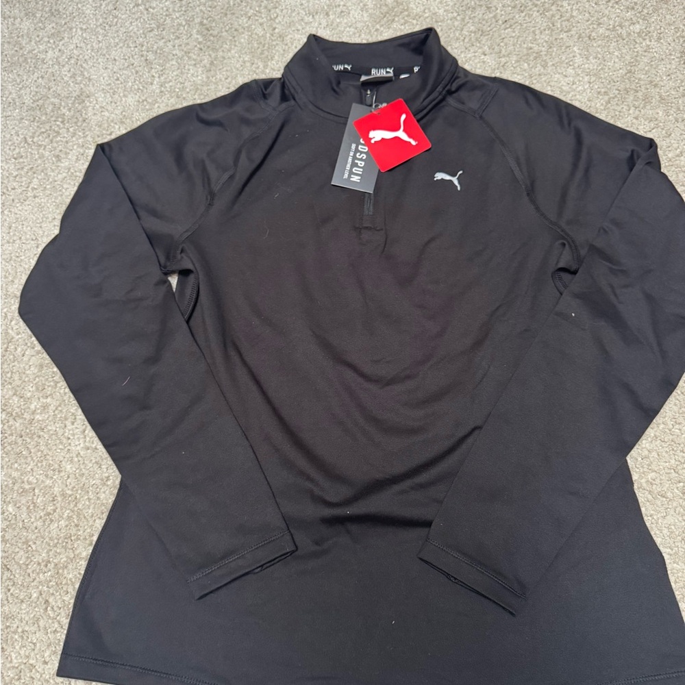 Puma Women’s Black 1/4 Zip Running Shirt